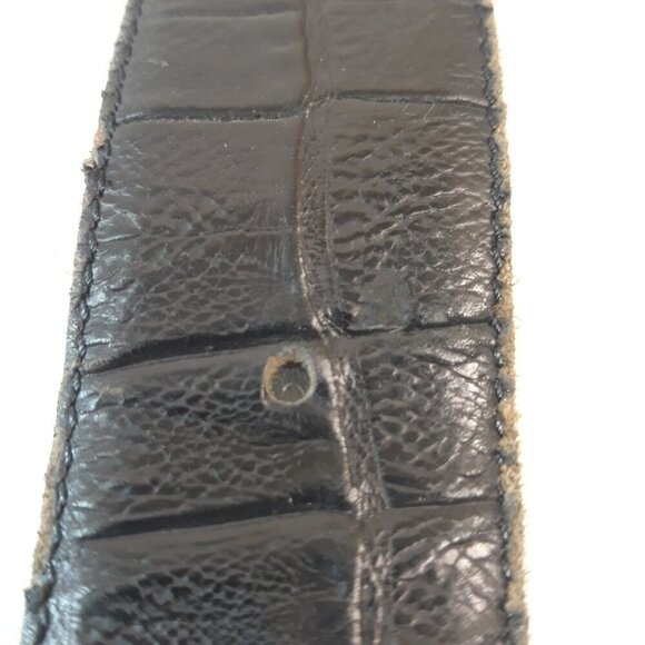 Belts by Simon Black Alligator Print Leather Belt M Glam Dressy Work - Picture 9 of 15